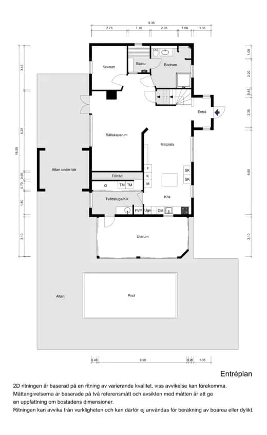 Planritning för Lillebovägen 2