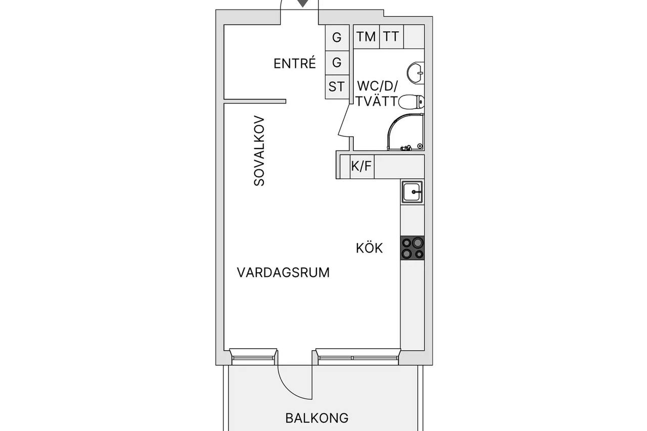Floor plan for Hägerneholmsvägen 4