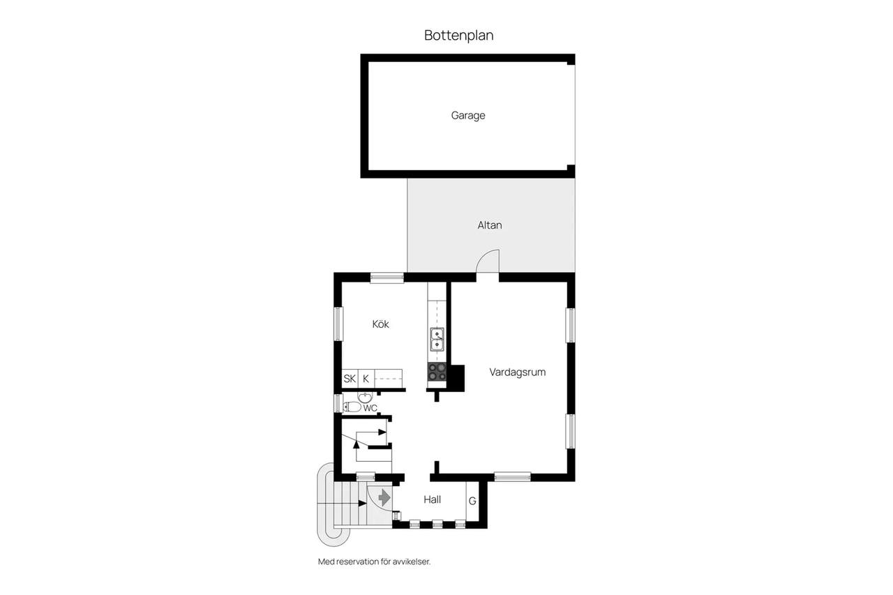 Floor plan for Paradisgatan 13