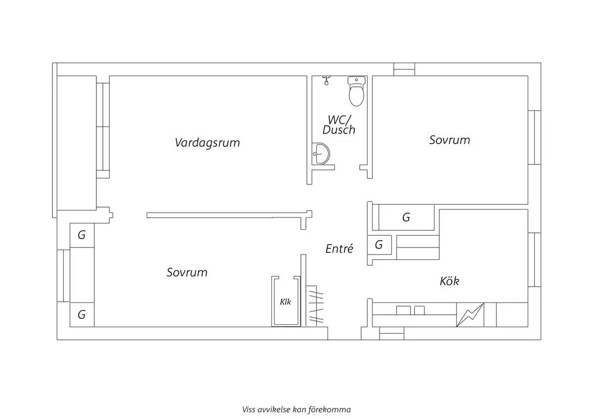 Planritning för Norrtullsgatan 40B