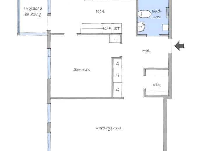 Floor plan for Emanuel Birkes väg 4