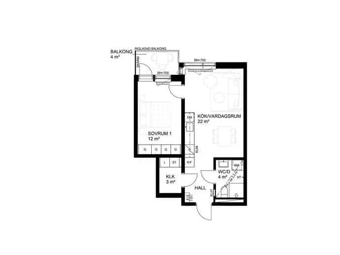 Floor plan for Kellgrensgatan