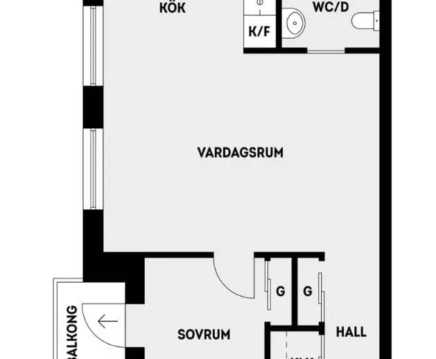 Planritning för Attundagränd 2, 4tr