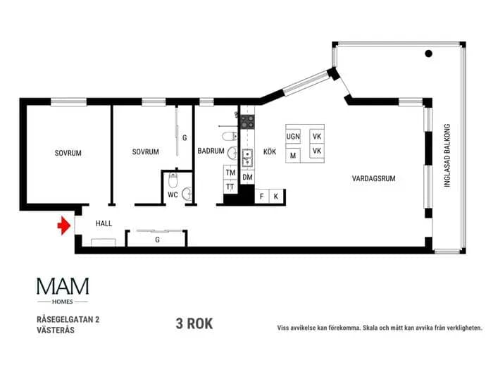 Planritning för Råsegelgatan 2