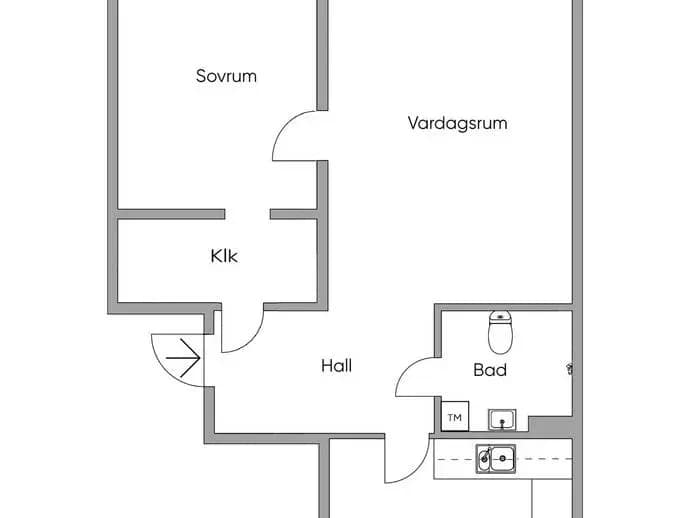 Floor plan for Kommendörsgatan 2B