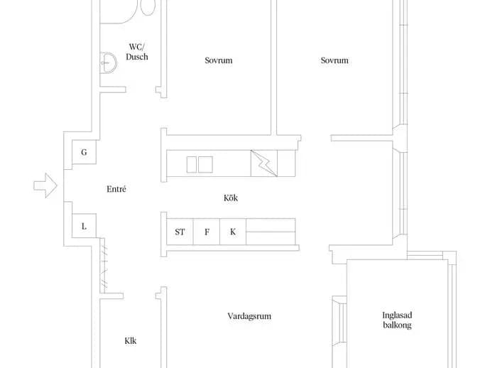 Floor plan for Kågevägen 40D