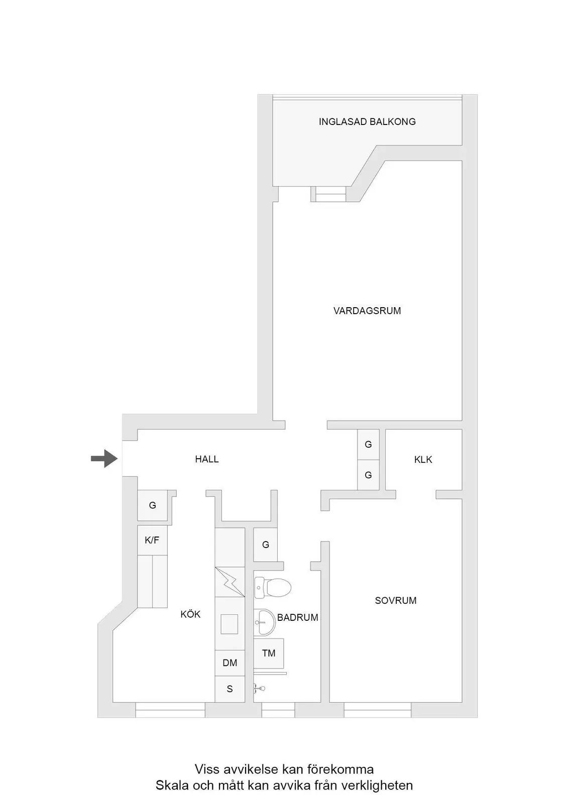 Floor plan for Stentorpsgatan 26B