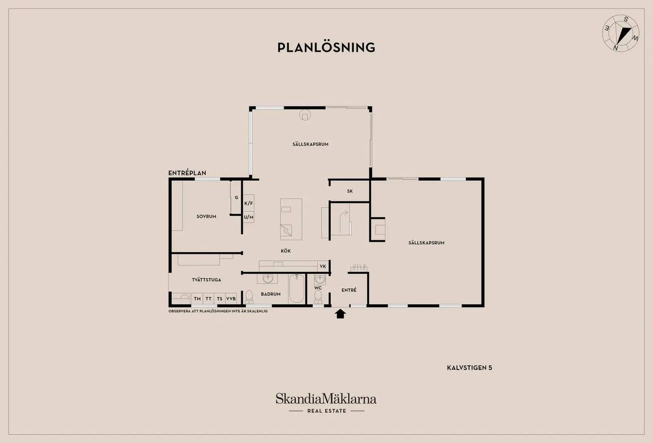 Planritning för Kalvstigen 5