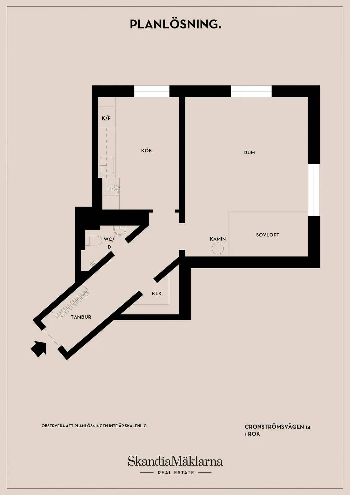 Floor plan for Cronströmsvägen 14