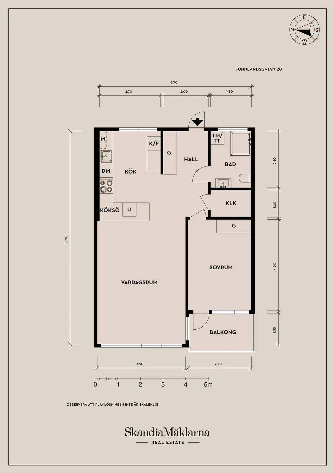 Floor plan for Tunnlandsgatan 20