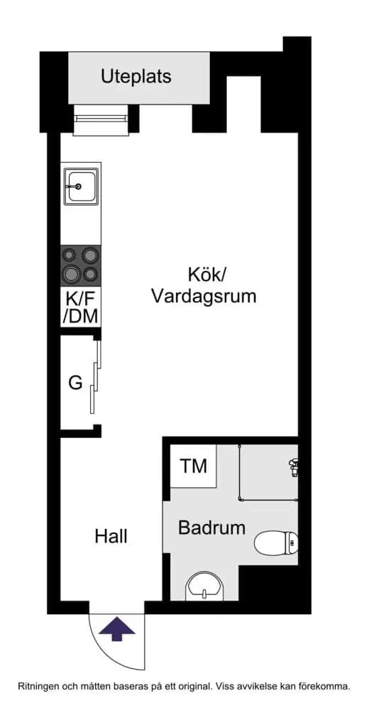 Floor plan for Östhammarsgatan 72A