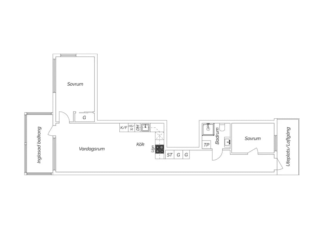Floor plan for Vendelsömalmsvägen 104