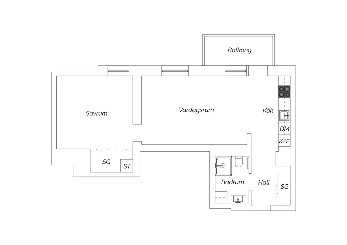 Planritning för Carlsgatan 31