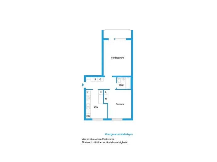 Planritning för Södra Rådmansgatan 29B