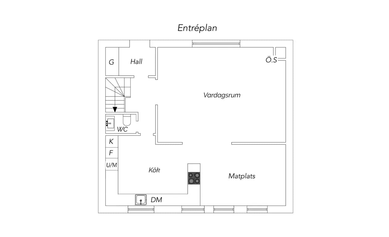 Planritning för Köpenhamnsvägen 67B