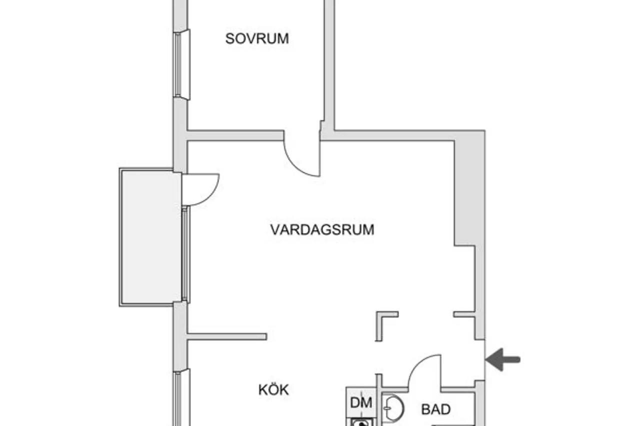 Floor plan for Vintrosagatan 3