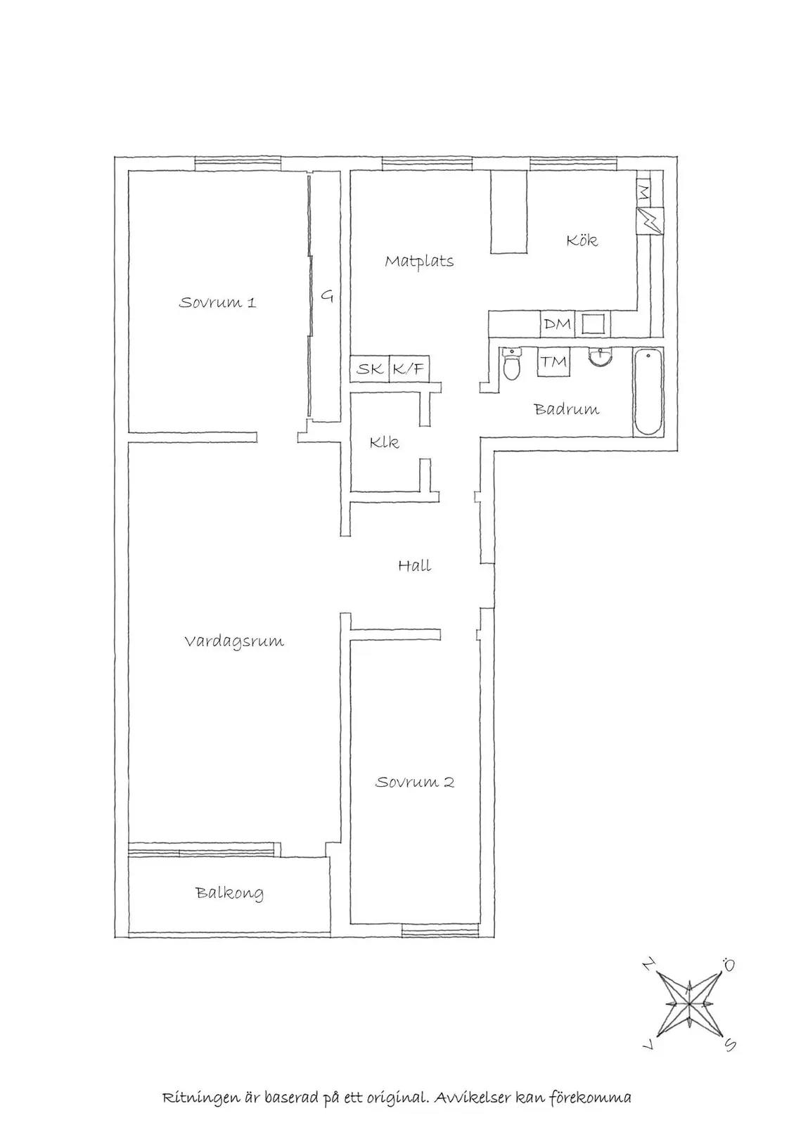 Floor plan for Jumkilsgatan 2 A