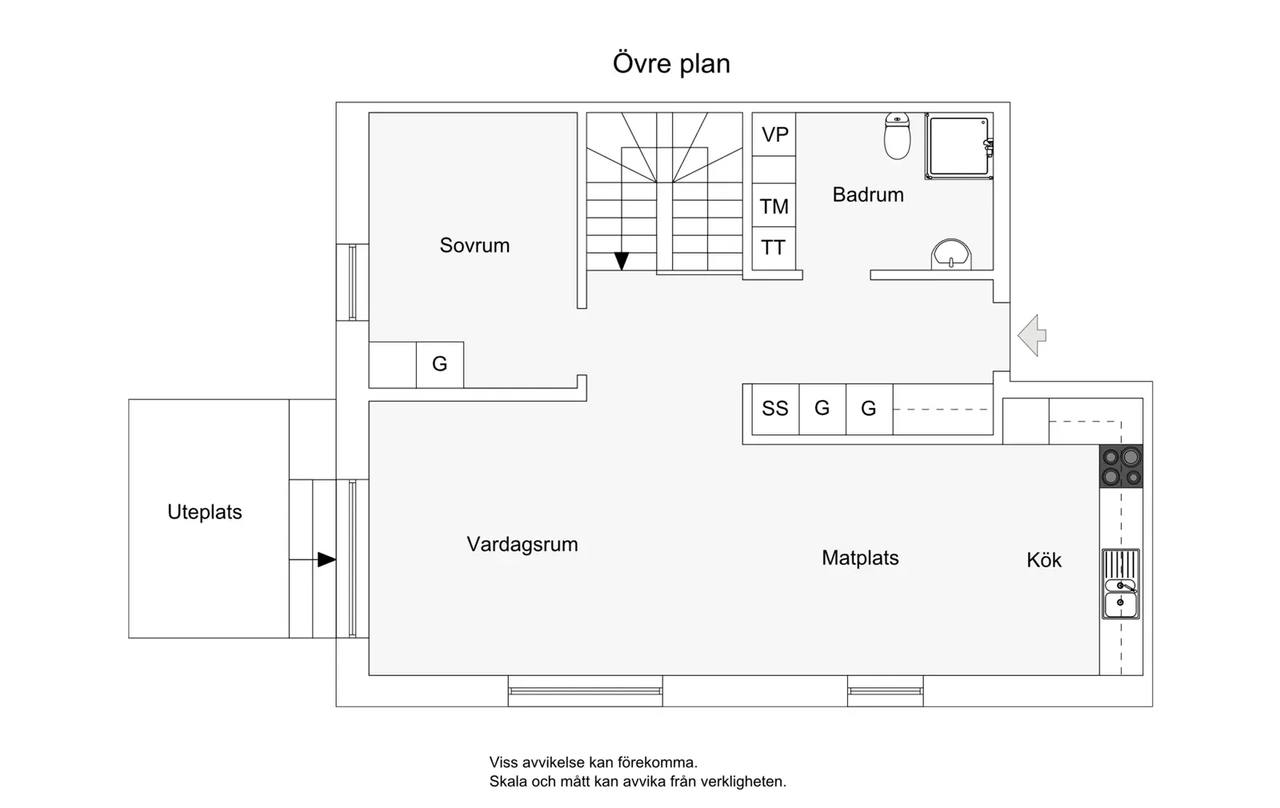Floor plan for Vikingshillsvägen 29, Etage