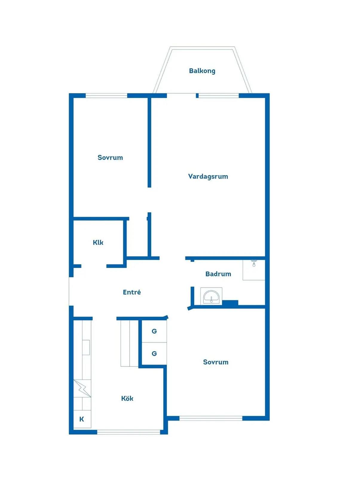 Planritning för Skogsgatan 6A