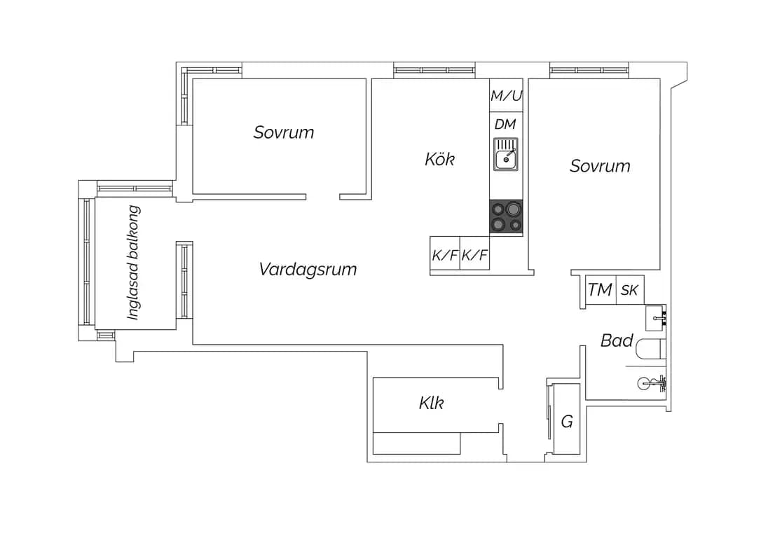 Floor plan for Karin Boyes gata 4