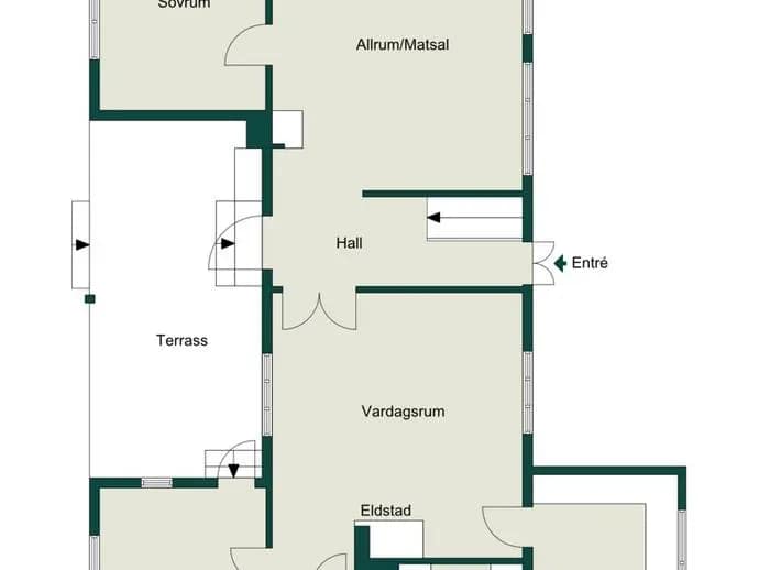 Planritning för Furuhällsvägen 8
