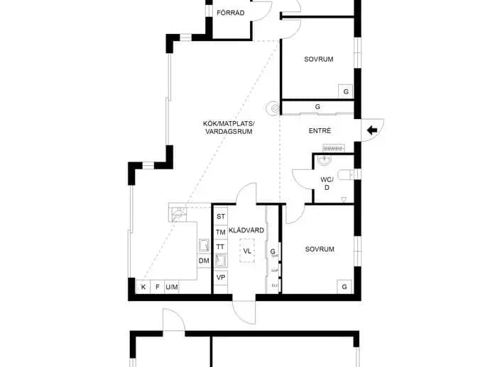 Planritning för Skalåsvägen 51