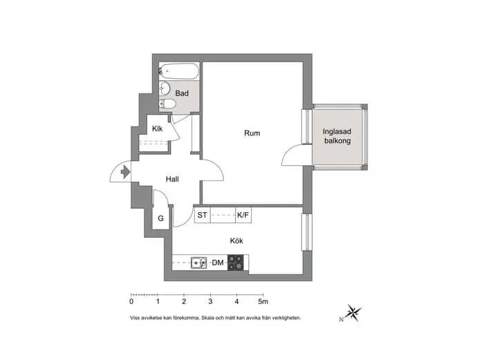 Planritning för Majorsallén 24b