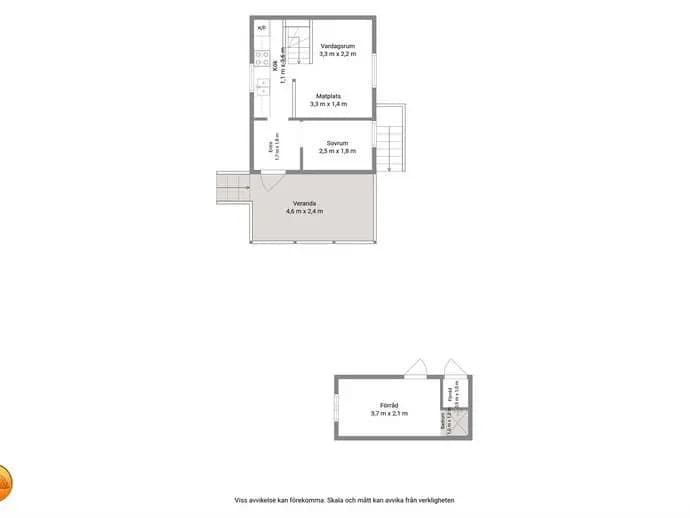 Floor plan for Infartsstigen 9 Torsjödal Koloniområde