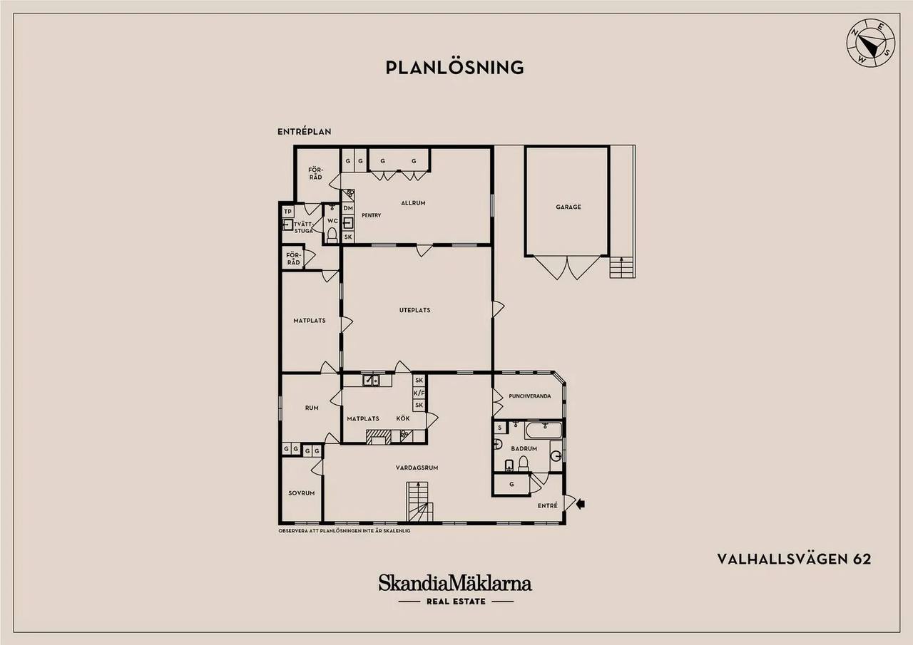 Floor plan for Valhallsvägen 62
