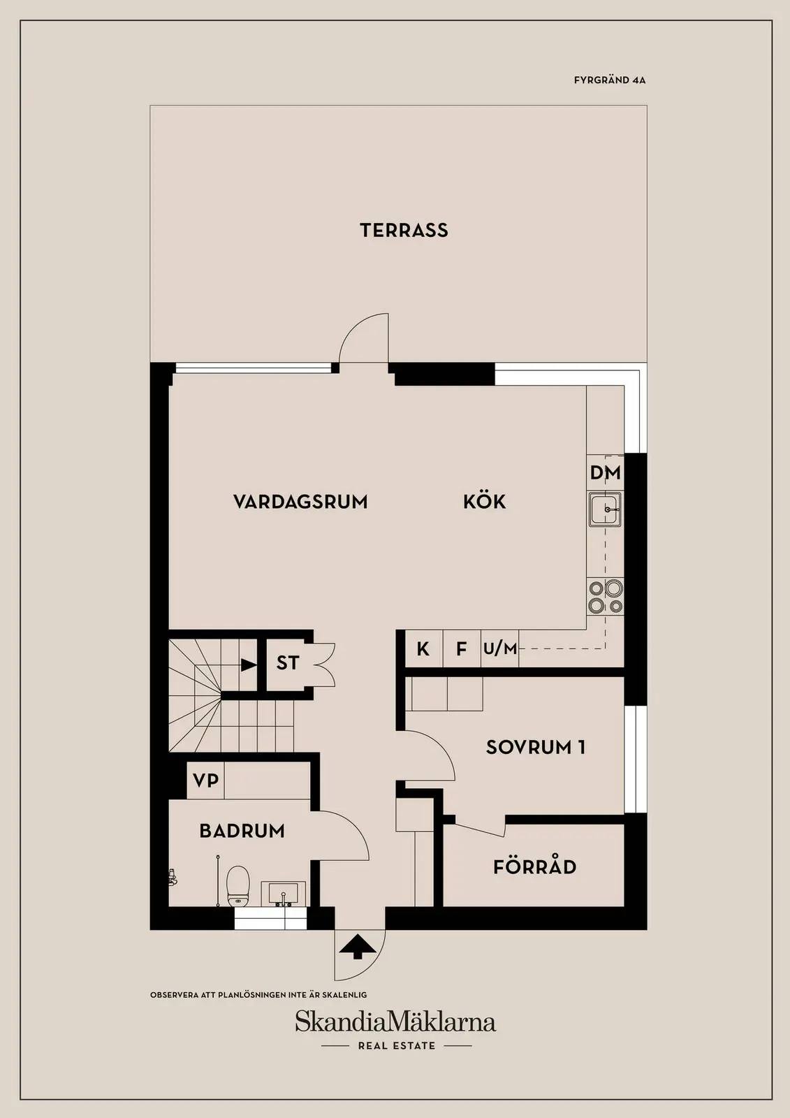 Floor plan for Fyrgränd 4D