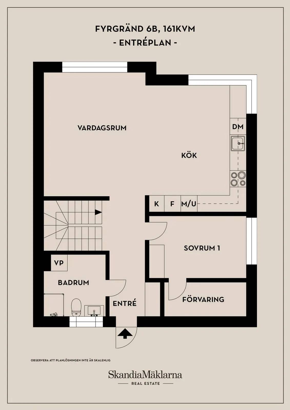 Planritning för Fyrgränd 6B