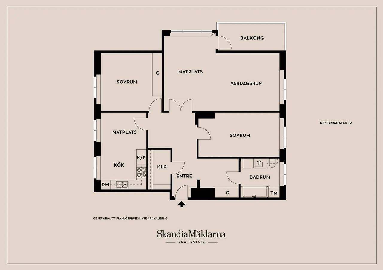 Floor plan for Rektorsgatan 12