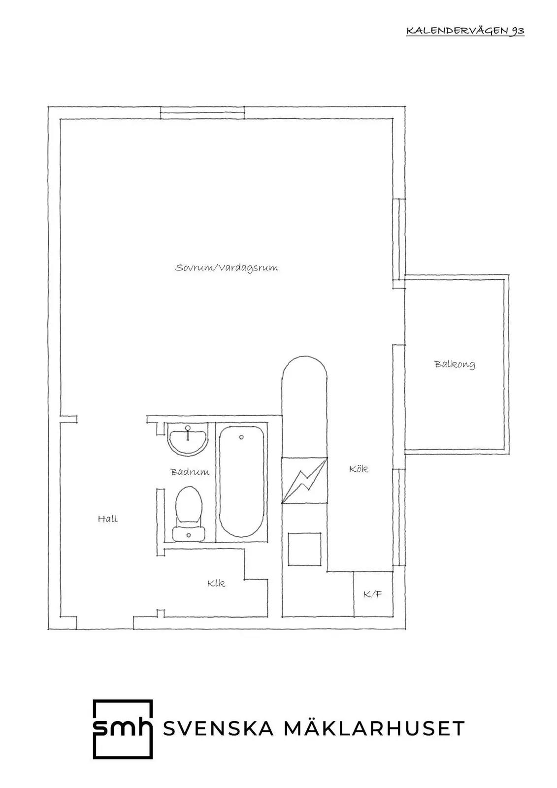 Floor plan for Kalendervägen 93