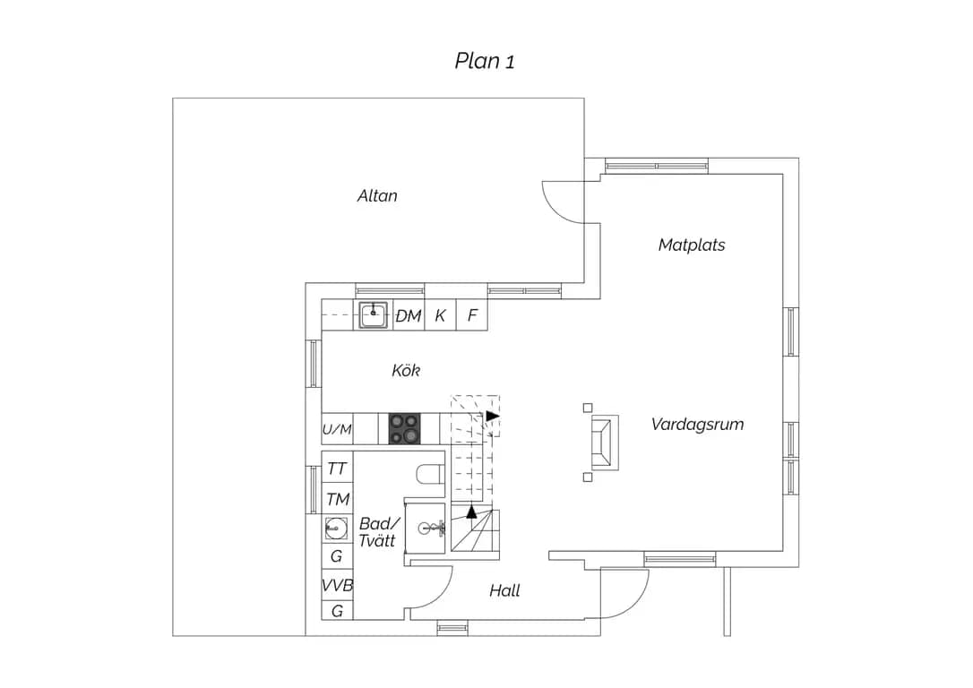 Planritning för Tegelbruksvägen 7