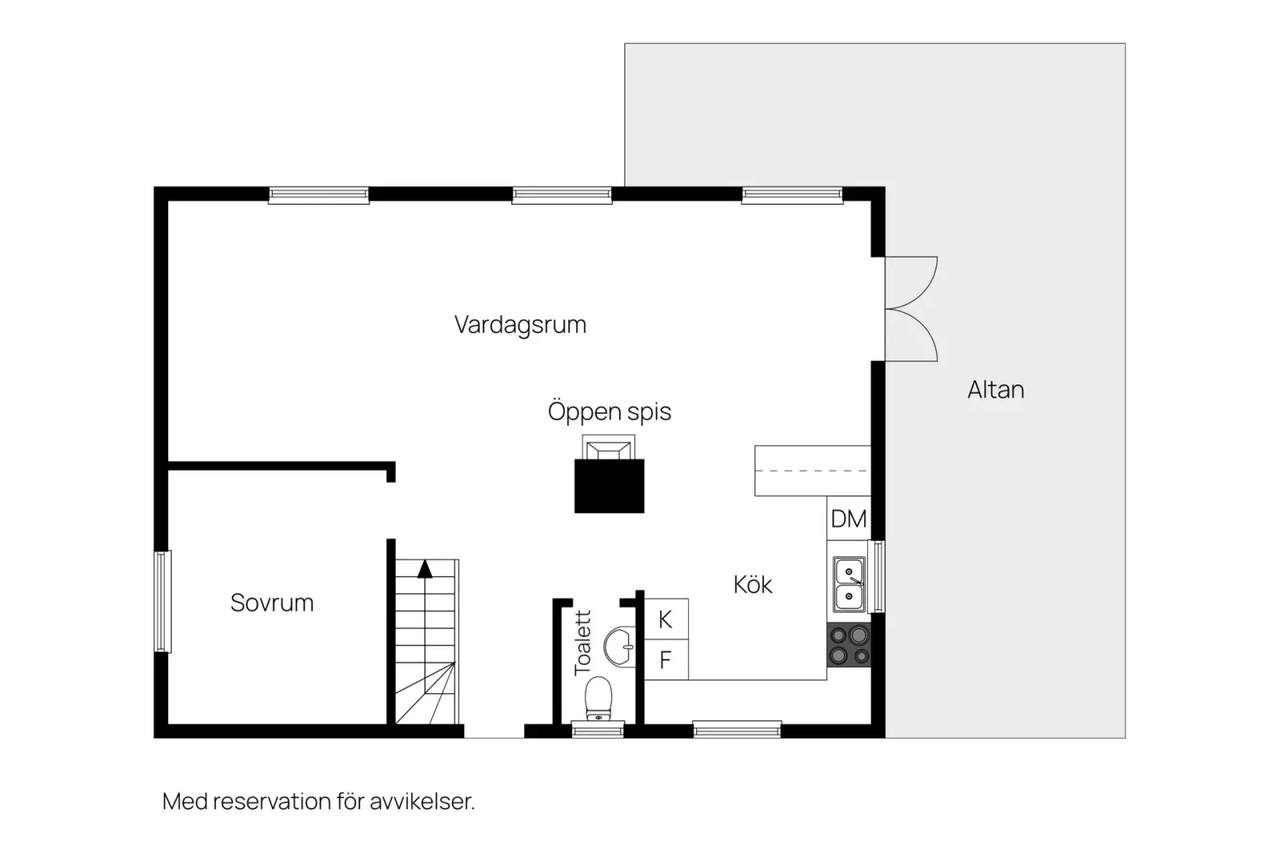 Planritning för Krattvägen 16