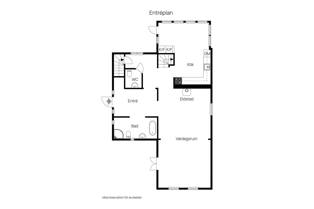 Floor plan for Minkvägen 1A