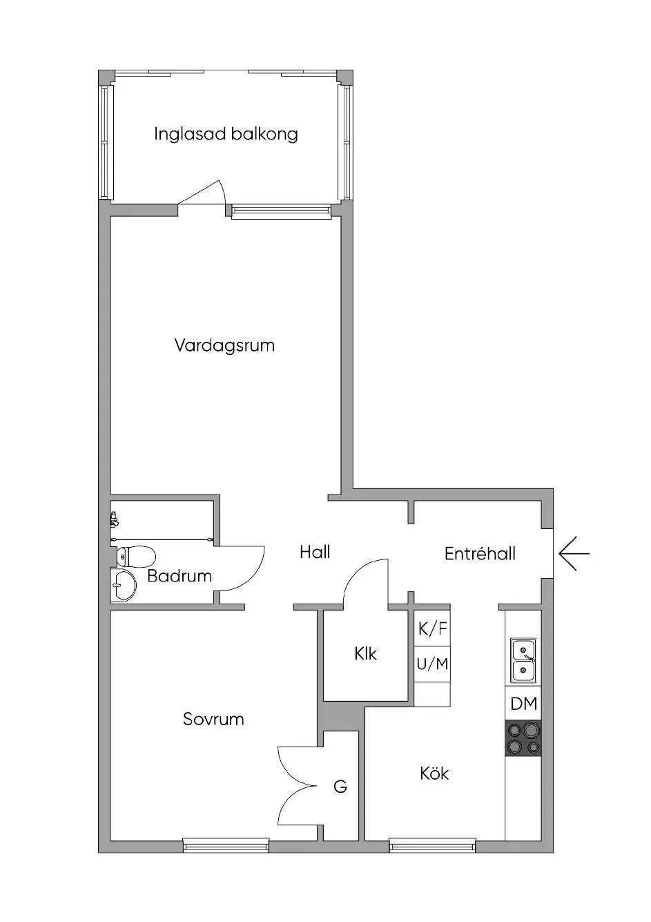 Planritning för Vångavägen