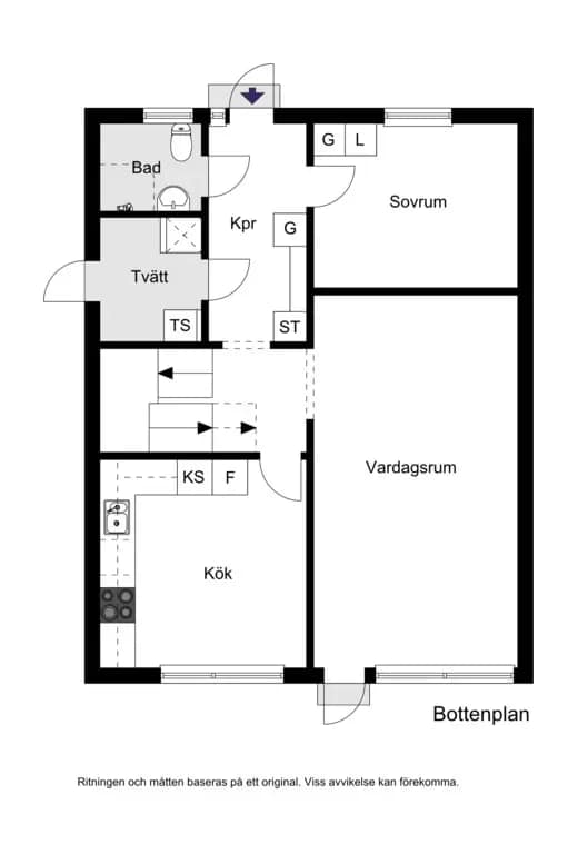 Planritning för Kornhills Norrgränd 30