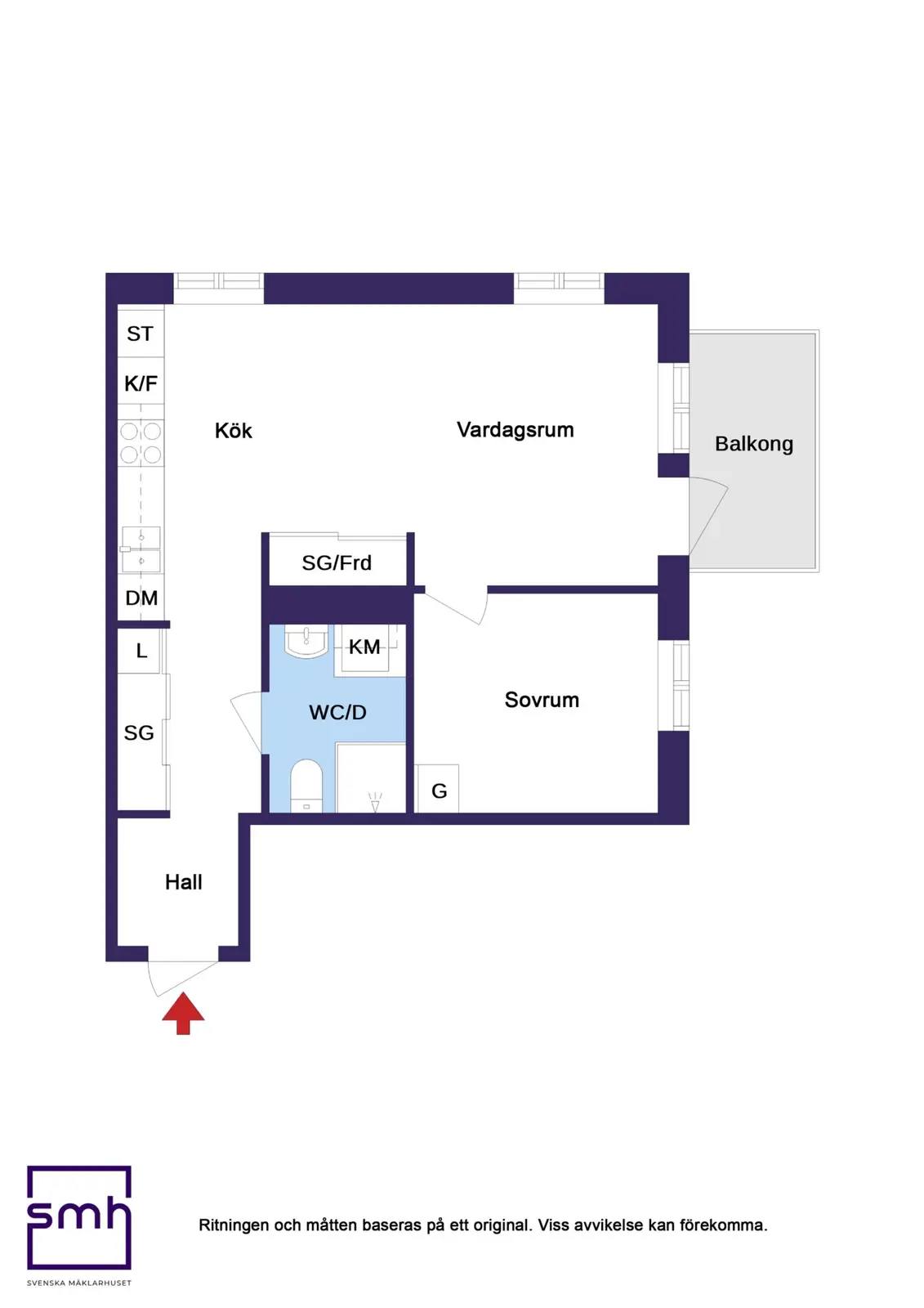 Planritning för Gaffelseglet 36