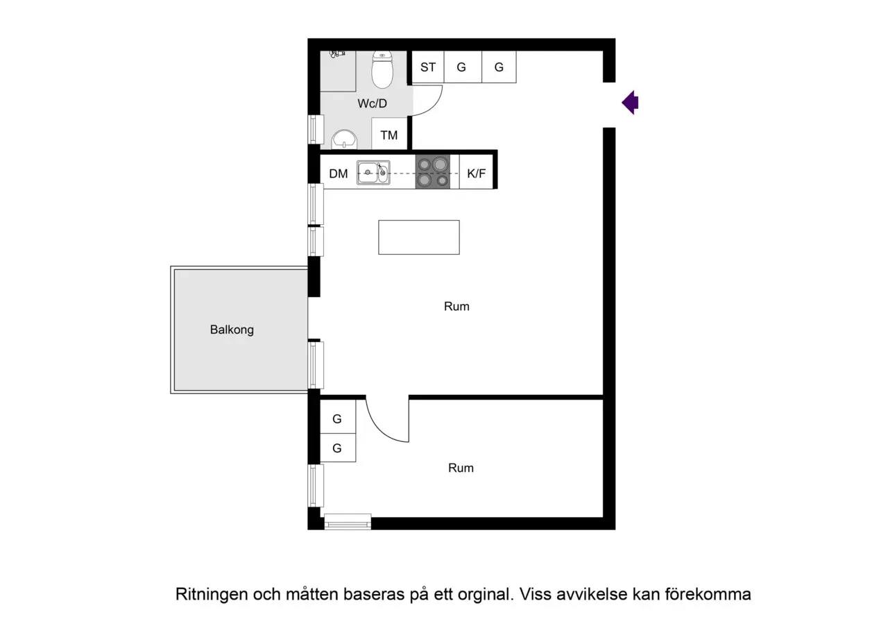 Planritning för Fritzbergsvägen 11