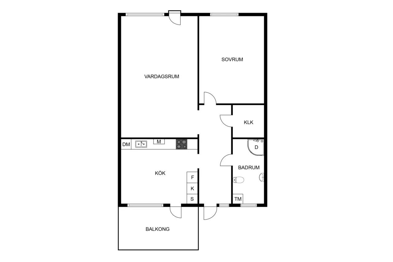 Floor plan for Bigården 38