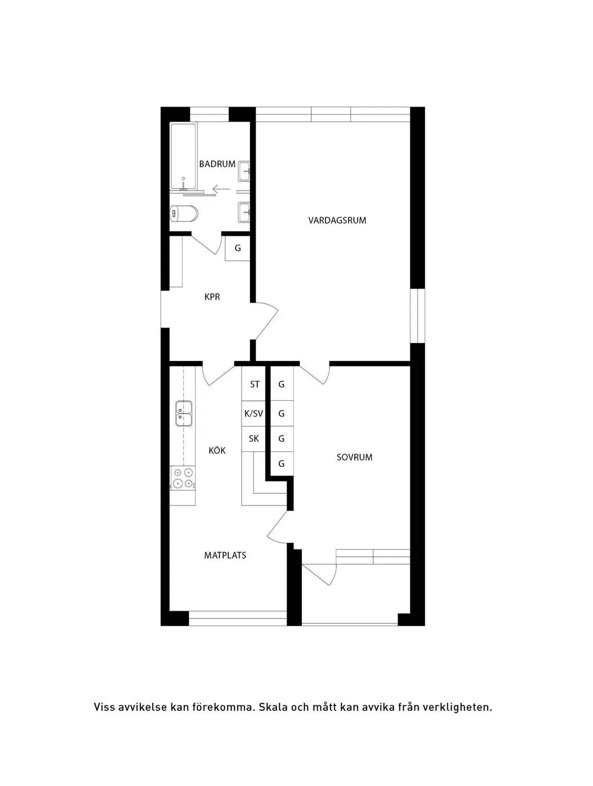 Floor plan for Oppeby gård 97