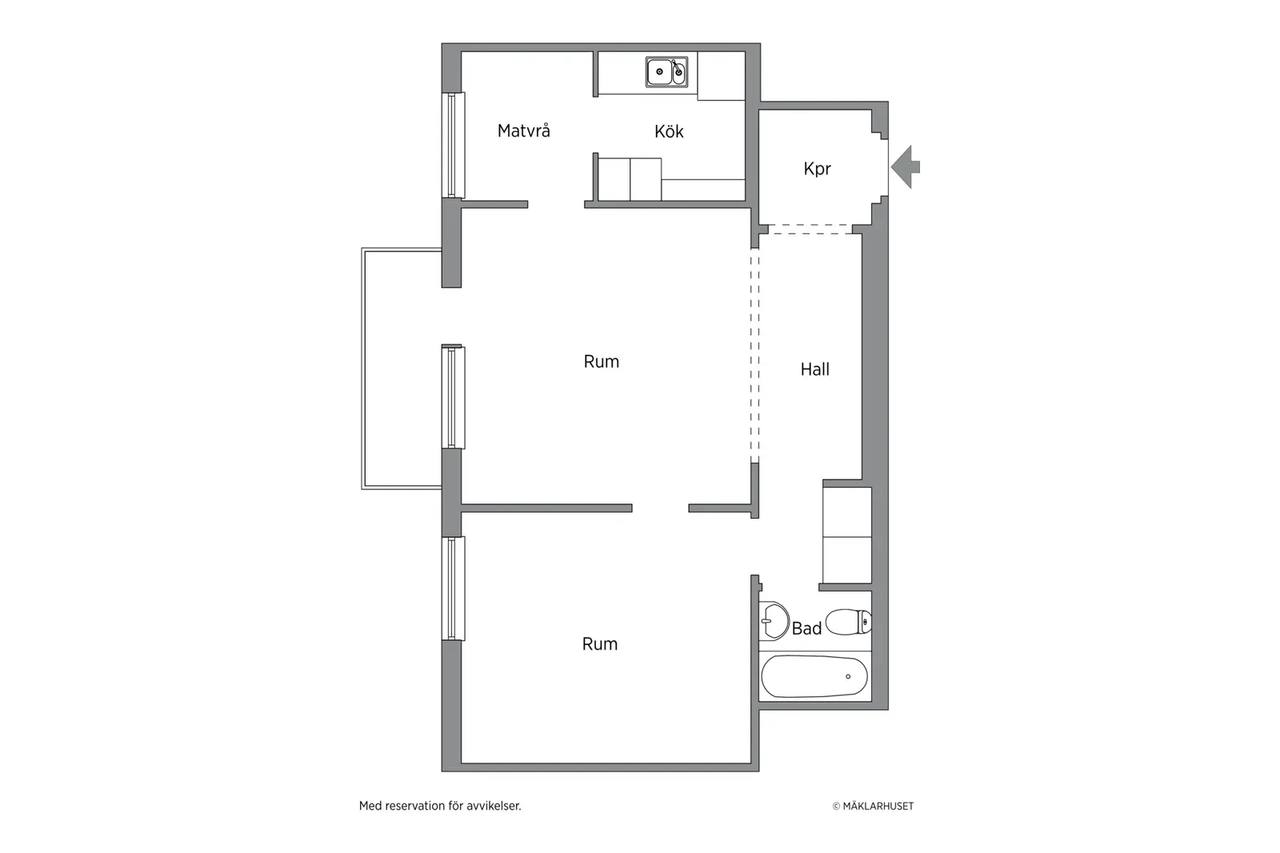 Floor plan for Drottningholmsvägen 260