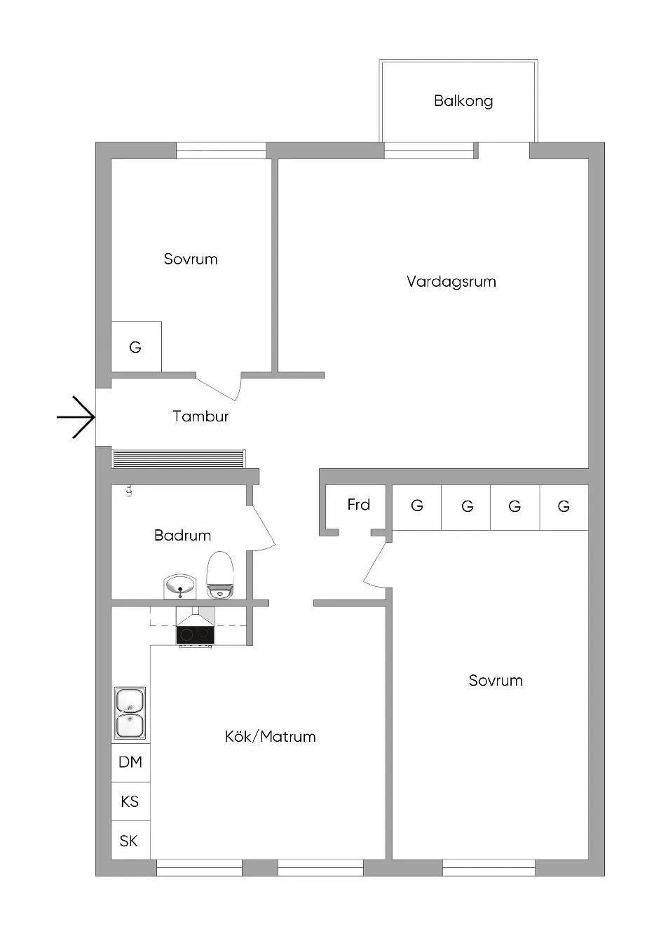 Floor plan for Ernst Torulfsgatan