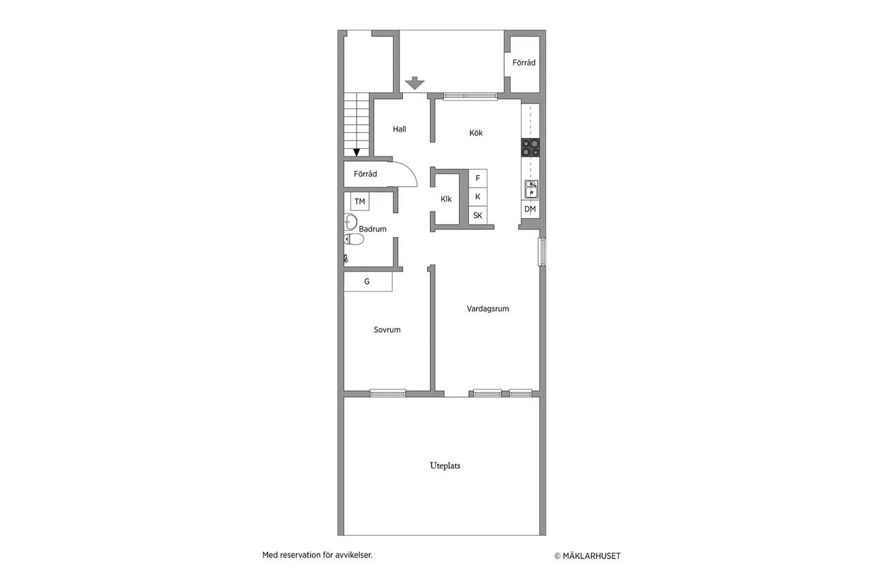 Floor plan for Lasarettsgatan 5