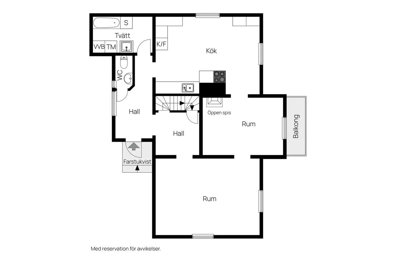 Floor plan for Södra vägen 36B