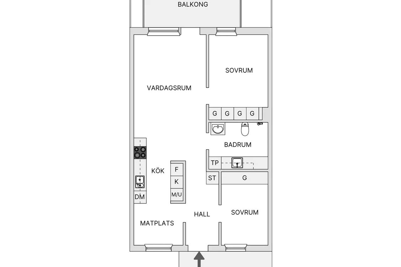 Planritning för Brännerigatan 5d