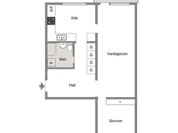 Floor plan for Hanna Rydhs Gata 38