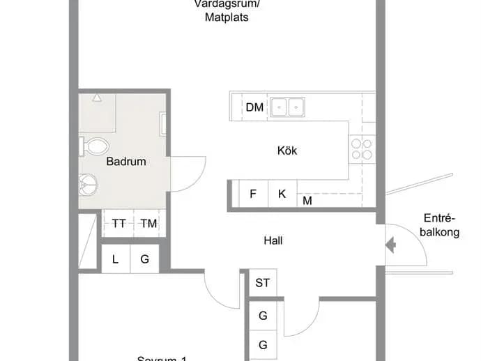 Planritning för Dagvattengatan 8C