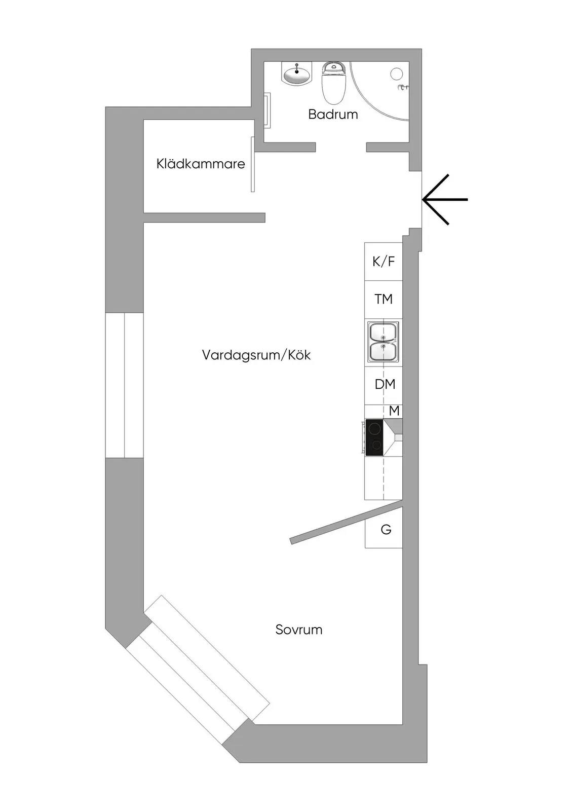 Planritning för Brämaregatan 9B